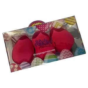 Kit 03 Esponjas Para Maquiagem Gota, Acinturada e Chanfrada Cor Aleatória Q Bela Manuela QBM510 Atacado para Revenda