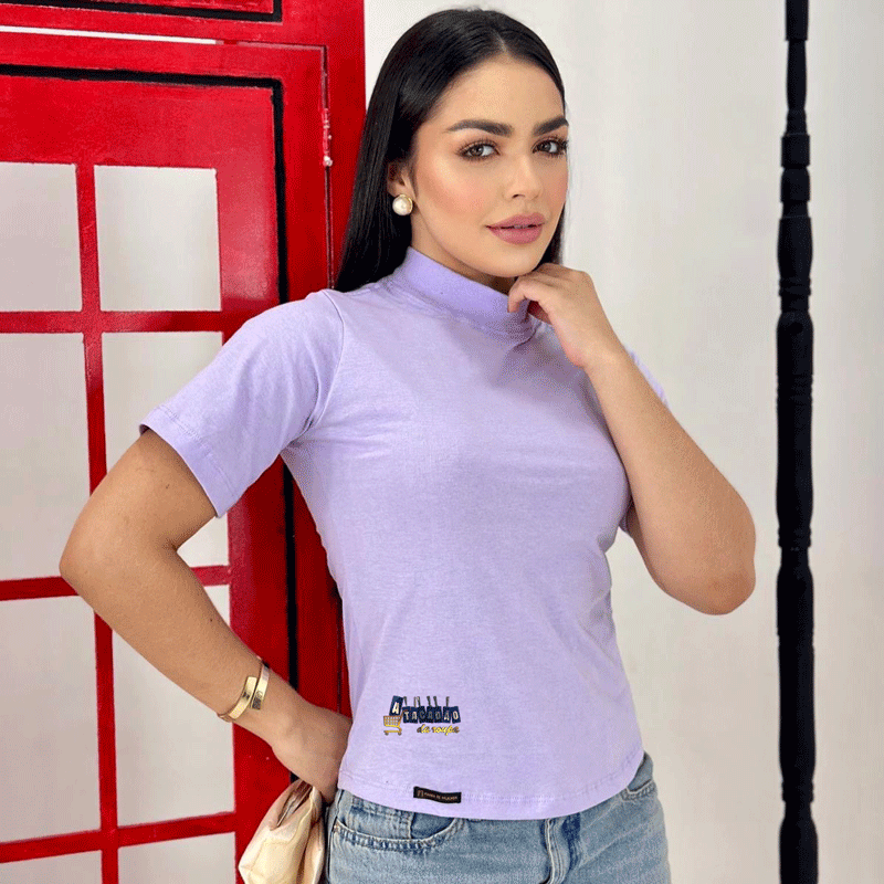 Tshirt Gola Alta Algodão Zra Atacado