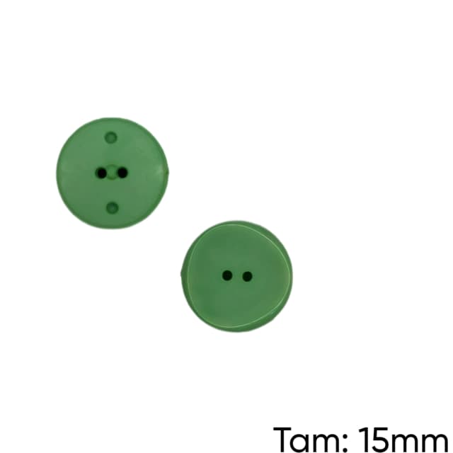 Botão Massa 2 Furos Verde Claro - PCT/ 12 UNIDADES - BT1210P Atacado