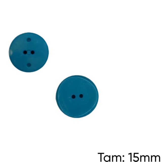 Botão Massa 2 Furos Azul - PCT/ 12 UNIDADES - BT1212P Atacado