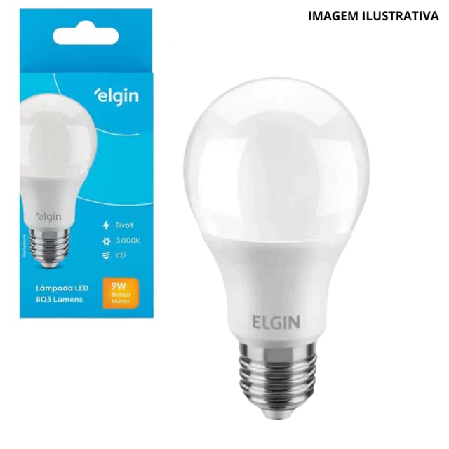 LÂMPADA LED BRANCA FRIA 12W ELGIN BLED2F12Y1 Atacado