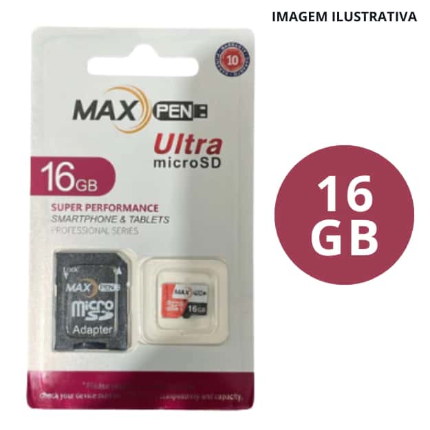 CARTÃO DE MEMÓRIA MAXPEN ULTRA 16GB MICRO SD ADAPTER Atacado