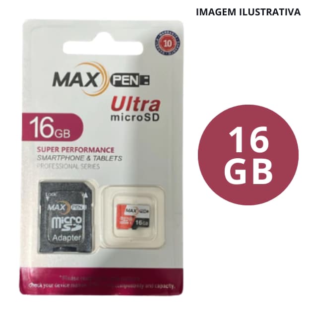 CARTÃO DE MEMÓRIA MAXPEN ULTRA 16GB MICRO SD ADAPTER Atacado