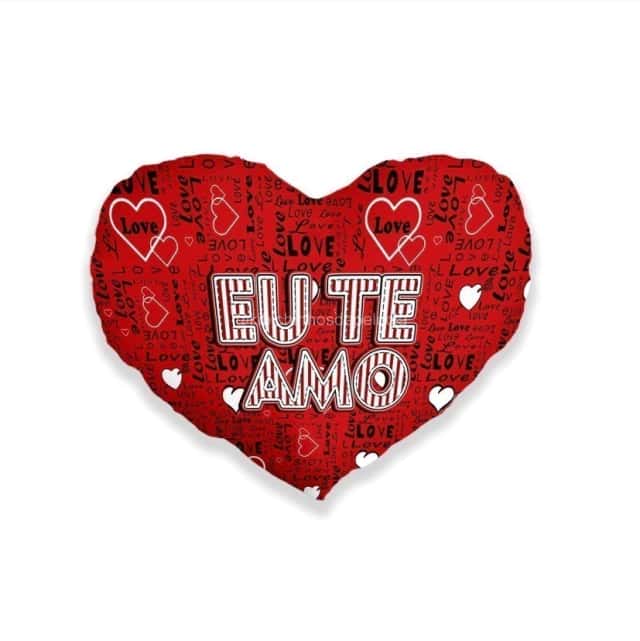Coração P Estampado Eu Te Amo 23x10x18cm Atacado