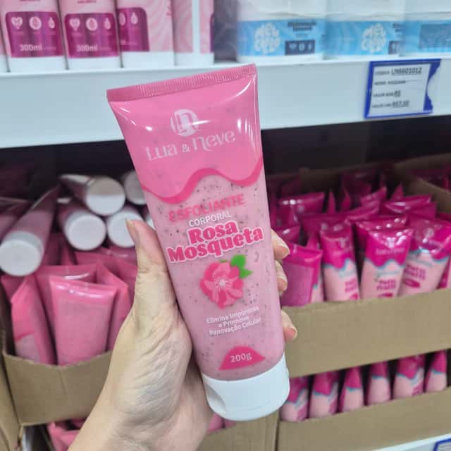 Kit C/12 Esfoliante Corporal Rosa Mosqueta - Lua&Neve Atacado