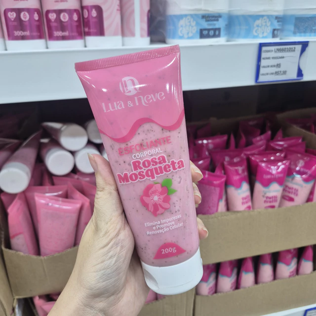 Kit C/12 Esfoliante Corporal Rosa Mosqueta - Lua&Neve Atacado