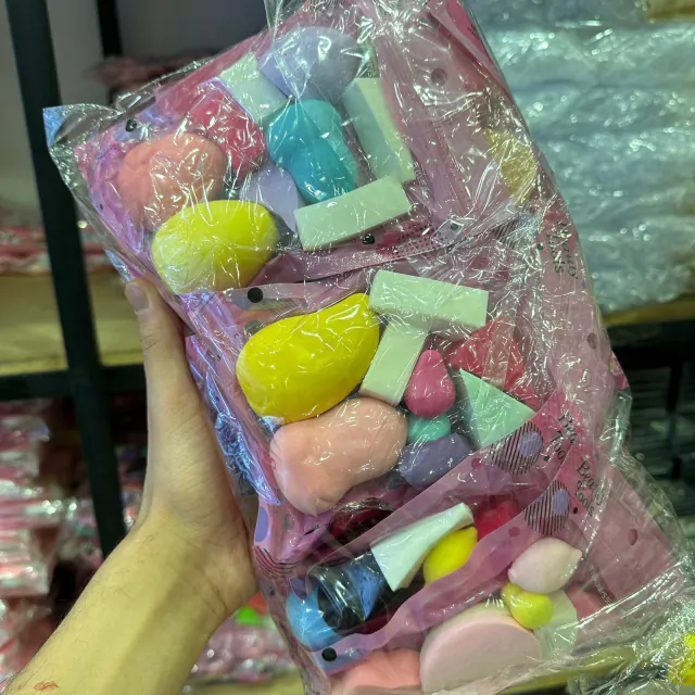 Kit C/12 Mix Esponja Pacote Maquiagem Atacado (108 unidades)