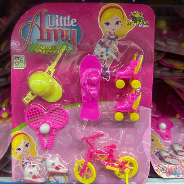 Kit C/12 Amy Litte Com Acessórios Bike Skate Patins Atacado