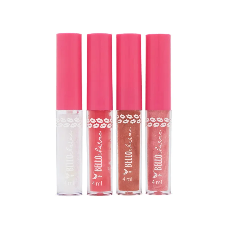 Lip Gloss Labial Volume Cor 01 a 04 com 4ml Bello Charme