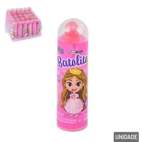 Pirulito de Morango 3,5g Batom Princesinha Atacado