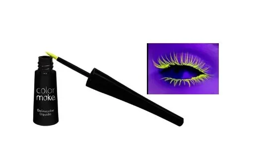 8130 MASCARA DE CILIOS AMARELO NEON 3G Atacado