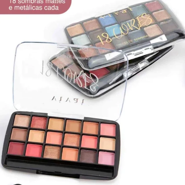 Box C/24 Estojos de Sombra 18 cores - Vivai Atacado