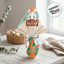 Saco Express 44x44cm para Ovos de 500g a 750g - Seed - 5 unidades - Cromus Páscoa - Rizzo Atacado para Revenda