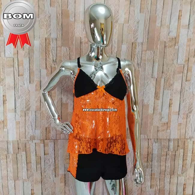 Short Dool Liso Renda Microfibra Atacado