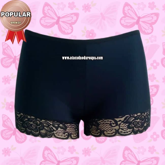 Short Microfibra Renda M Atacado
