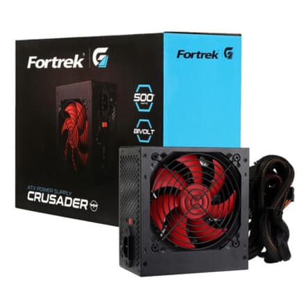Fonte ATX 300W Fortrek Crusader Bivolt Preto - 70457 Atacado