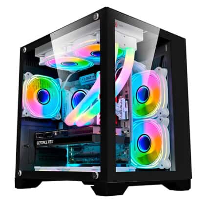 Gabinete Gamer Aquário Orion MetalRed M7 sem Fans - PRETO Atacado
