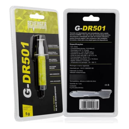 Pasta Termica Prata 5 Gramas C/ Pá G-Dr501 Revenger Atacado