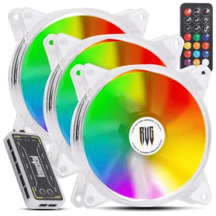 Kit 3x Cooler Fan 120mm ARGB Com Hub E Controle Remoto G-VR335K Atacado